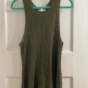 Illa Illa Sleeveless Olive Green Top